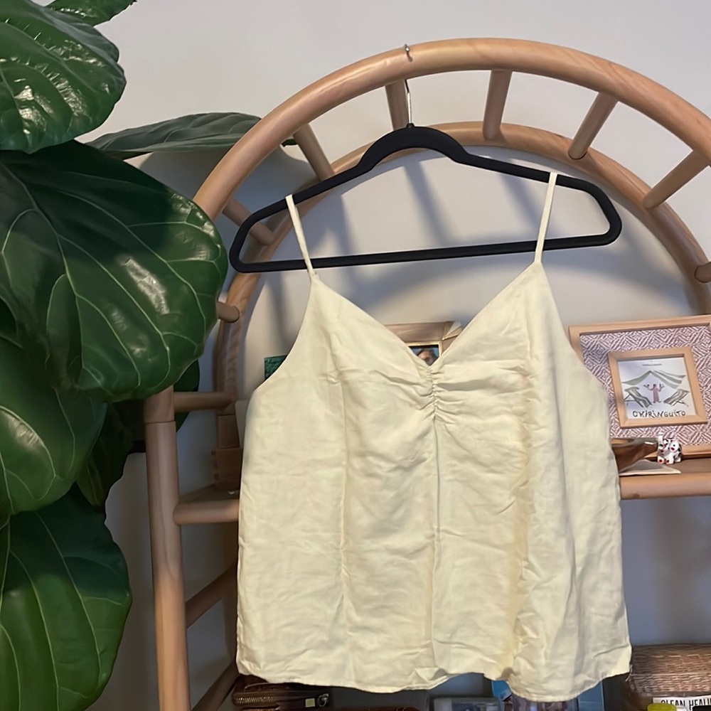 Butter Yellow Linen Tank
